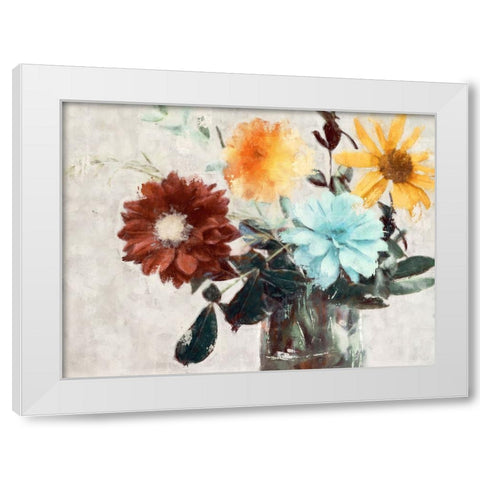 Summer Bouquet II White Modern Wood Framed Art Print by Blue, Nina