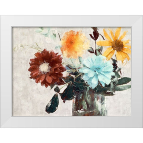 Summer Bouquet II White Modern Wood Framed Art Print by Blue, Nina