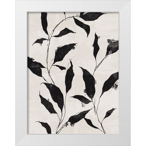 Noir Botanical II White Modern Wood Framed Art Print by Blue, Nina