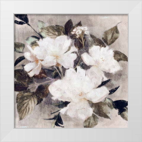 Whisper Blooms II White Modern Wood Framed Art Print by Blue, Nina
