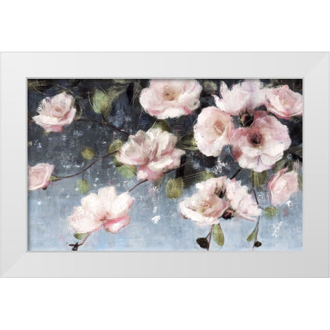 Twilight Blooms White Modern Wood Framed Art Print by Blue, Nina
