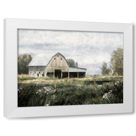 Farmhouse Barn II White Modern Wood Framed Art Print by Blue, Nina