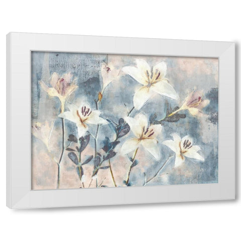 Whisper Blooms II White Modern Wood Framed Art Print by Blue, Nina