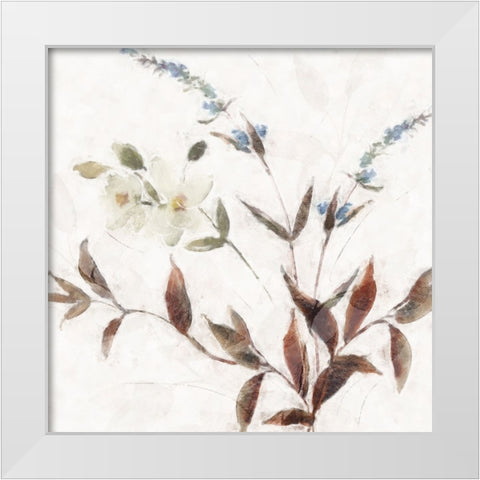 Neutral Wild Flowers II White Modern Wood Framed Art Print by Blue, Nina