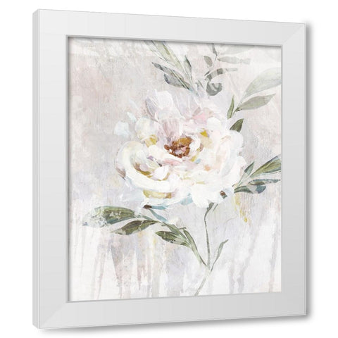 Abstract Peony II White Modern Wood Framed Art Print by Blue, Nina