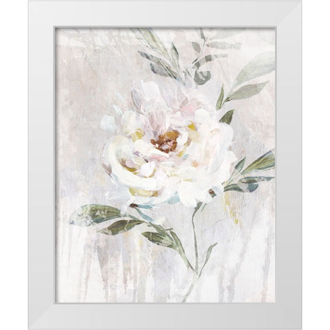 Abstract Peony II White Modern Wood Framed Art Print by Blue, Nina