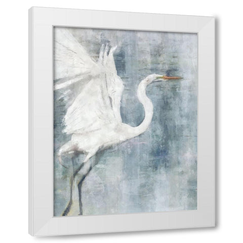 Glacier Heron White Modern Wood Framed Art Print by Blue, Nina