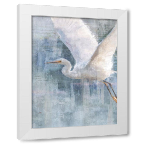 Glacier Heron II White Modern Wood Framed Art Print by Blue, Nina