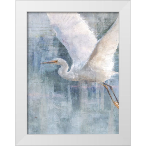 Glacier Heron II White Modern Wood Framed Art Print by Blue, Nina