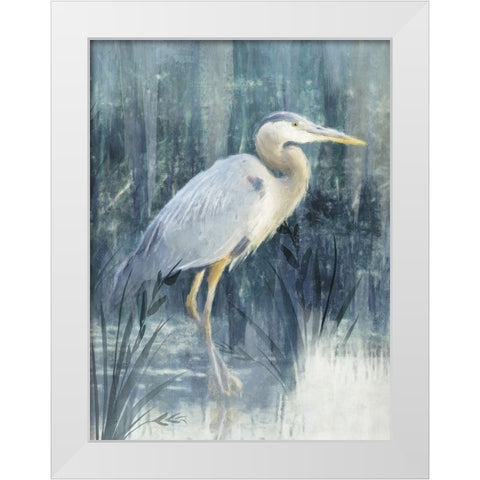 Glacier Heron III White Modern Wood Framed Art Print by Blue, Nina
