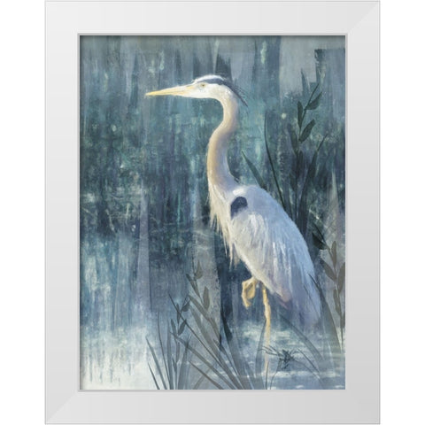 Glacier Heron IV White Modern Wood Framed Art Print by Blue, Nina