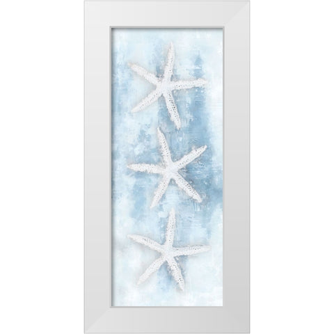 Starfish Panel White Modern Wood Framed Art Print by Blue, Nina