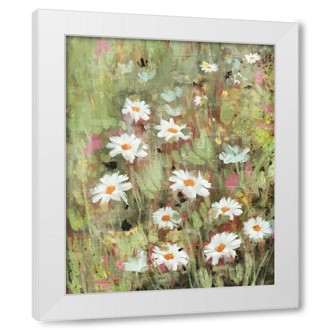 Daisy Field I White Modern Wood Framed Art Print by Blue, Nina