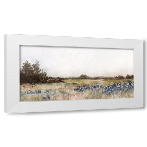 Moody Field III White Modern Wood Framed Art Print by Blue, Nina