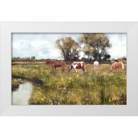 Lazy Day White Modern Wood Framed Art Print by Blue, Nina