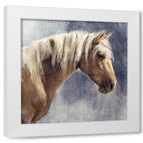 Golden Boy White Modern Wood Framed Art Print by Blue, Nina
