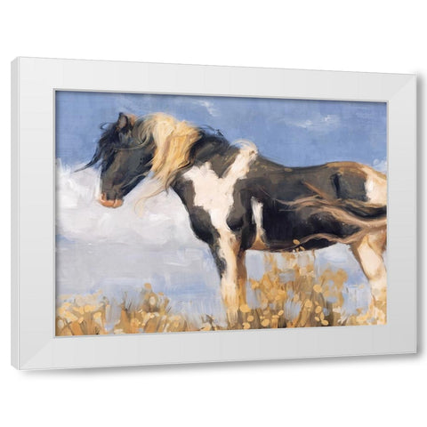 Windswept White Modern Wood Framed Art Print by Blue, Nina