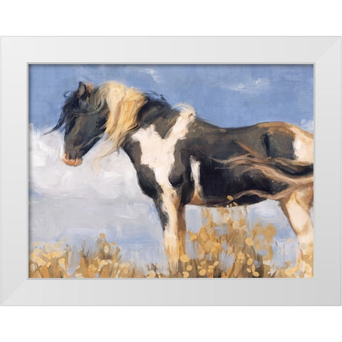 Windswept White Modern Wood Framed Art Print by Blue, Nina