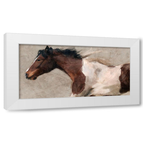 Flight White Modern Wood Framed Art Print by Blue, Nina