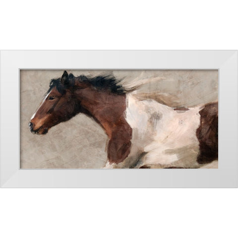 Flight White Modern Wood Framed Art Print by Blue, Nina