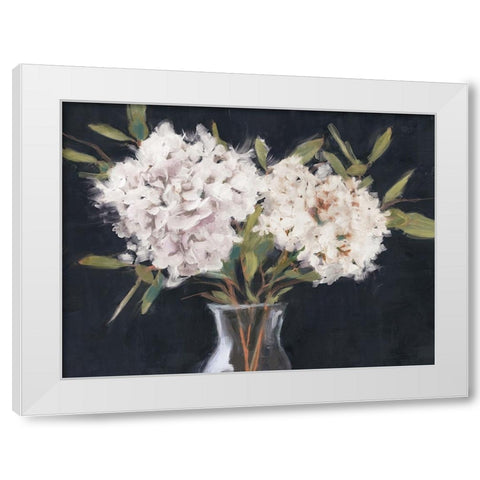 Simple Hydrangeas White Modern Wood Framed Art Print by Blue, Nina