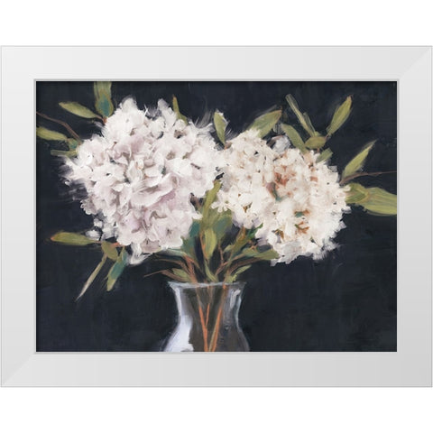 Simple Hydrangeas White Modern Wood Framed Art Print by Blue, Nina