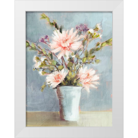 Spring Florals I White Modern Wood Framed Art Print by Blue, Nina