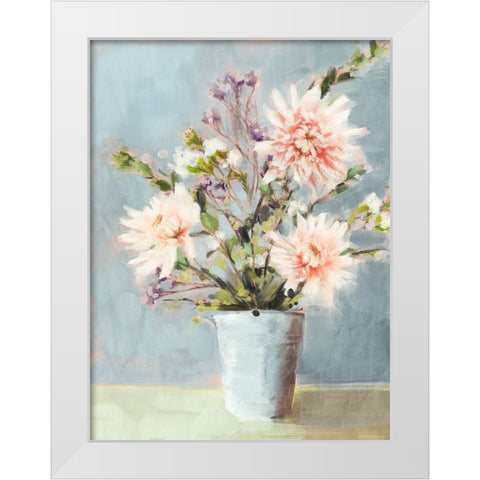 Spring Florals II White Modern Wood Framed Art Print by Blue, Nina