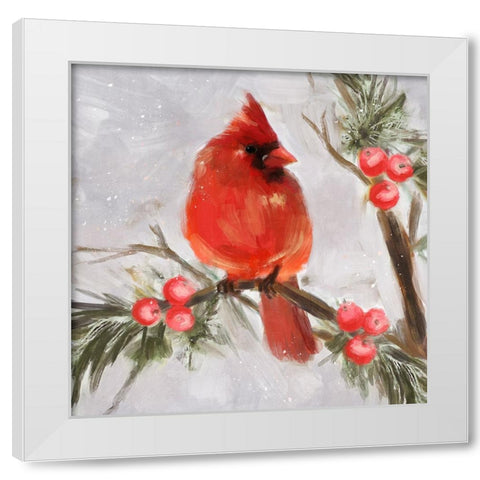 Cardinal II White Modern Wood Framed Art Print by Blue, Nina