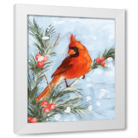 Cardinal IV White Modern Wood Framed Art Print by Blue, Nina
