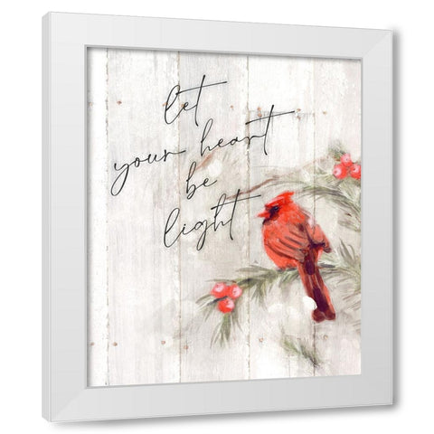 Heart Be Light White Modern Wood Framed Art Print by Blue, Nina