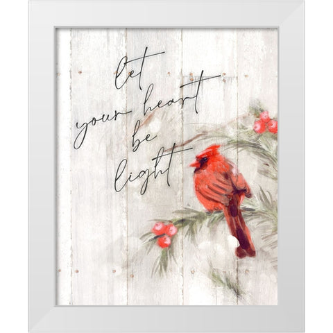 Heart Be Light White Modern Wood Framed Art Print by Blue, Nina