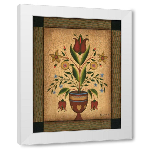 Floral II White Modern Wood Framed Art Print by Lewis, Kim