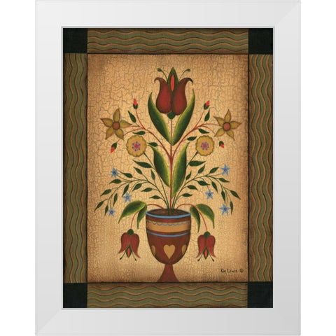 Floral II White Modern Wood Framed Art Print by Lewis, Kim