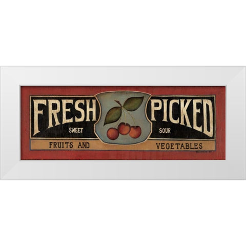 Fresh Picked White Modern Wood Framed Art Print by Lewis, Kim