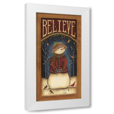 Believe White Modern Wood Framed Art Print by Lewis, Kim