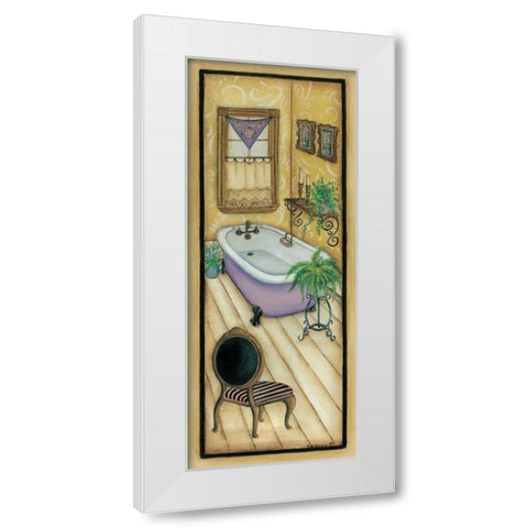Purple Tub White Modern Wood Framed Art Print by Lewis, Kim