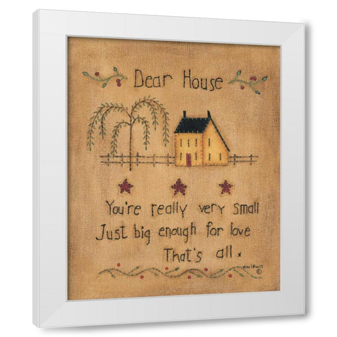Dear House White Modern Wood Framed Art Print by Lewis, Kim