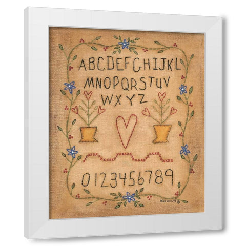 ABC White Modern Wood Framed Art Print by Lewis, Kim