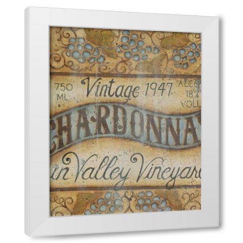 Valley Vineyard I White Modern Wood Framed Art Print by Lewis, Kim
