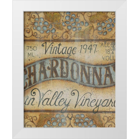 Valley Vineyard I White Modern Wood Framed Art Print by Lewis, Kim