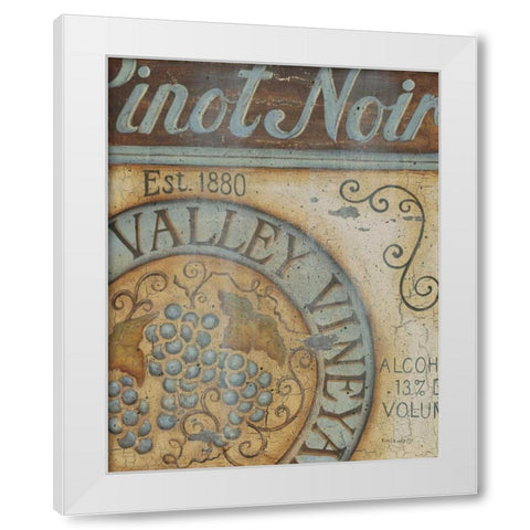 Valley Vineyard II White Modern Wood Framed Art Print by Lewis, Kim