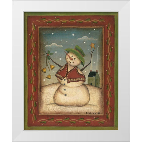 Jingle Bells White Modern Wood Framed Art Print by Lewis, Kim