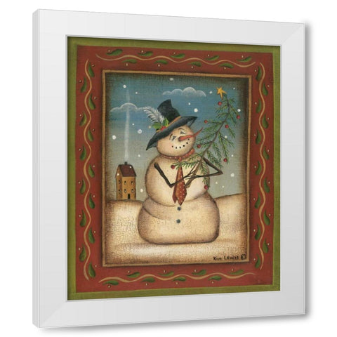 Perfect Tree White Modern Wood Framed Art Print by Lewis, Kim