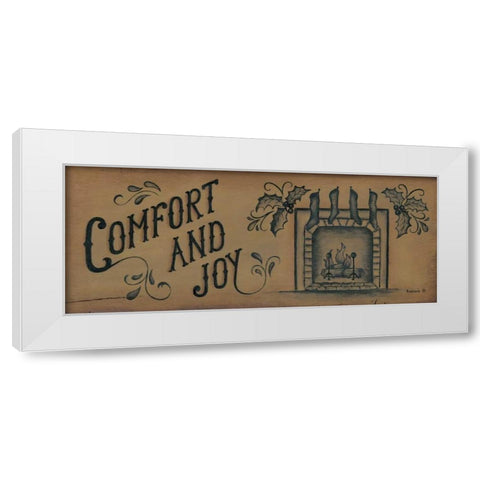 Comfort and Joy White Modern Wood Framed Art Print by Lewis, Kim