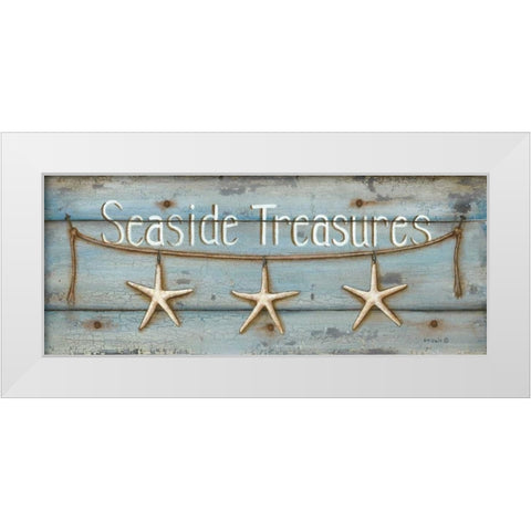 Seaside Treasures White Modern Wood Framed Art Print by Lewis, Kim