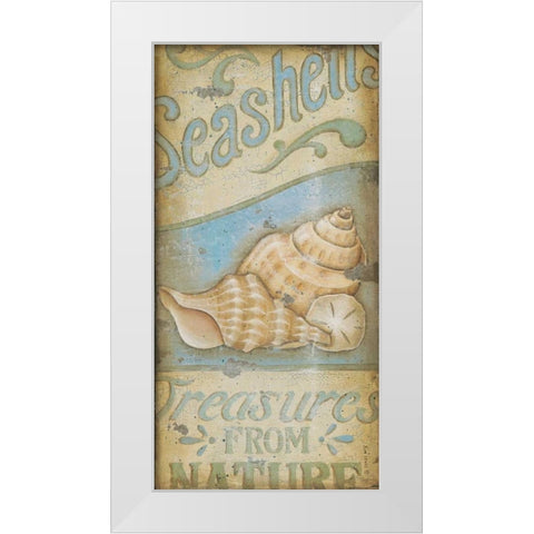 Treasures from Nature White Modern Wood Framed Art Print by Lewis, Kim