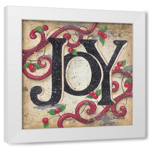 Joy White Modern Wood Framed Art Print by Lewis, Kim