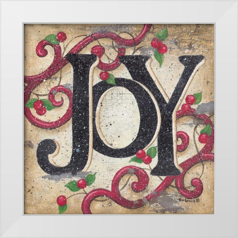 Joy White Modern Wood Framed Art Print by Lewis, Kim