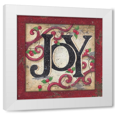 Joy White Modern Wood Framed Art Print by Lewis, Kim
